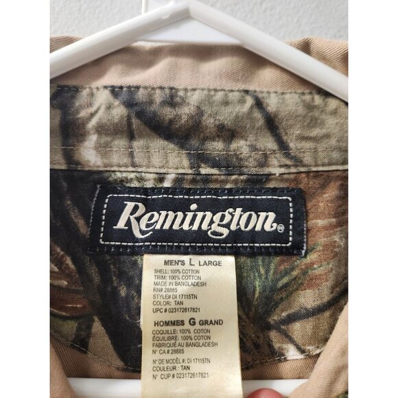Remington Outdoor Hunting Shirt Large Long Sleeves Pre-Owned - Picture 2 of 7